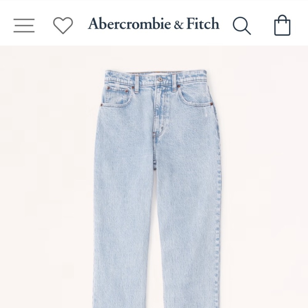 Abercrombie, Light wash, 90s ultra high rise jeans